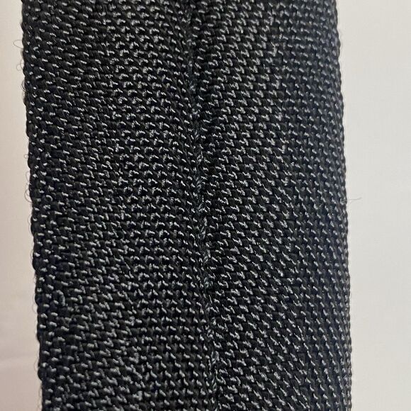 Prada Black Tessuto Woven Belt Leather Trim Red Loop Silver Buckle Made In Italy - Picture 11 of 16